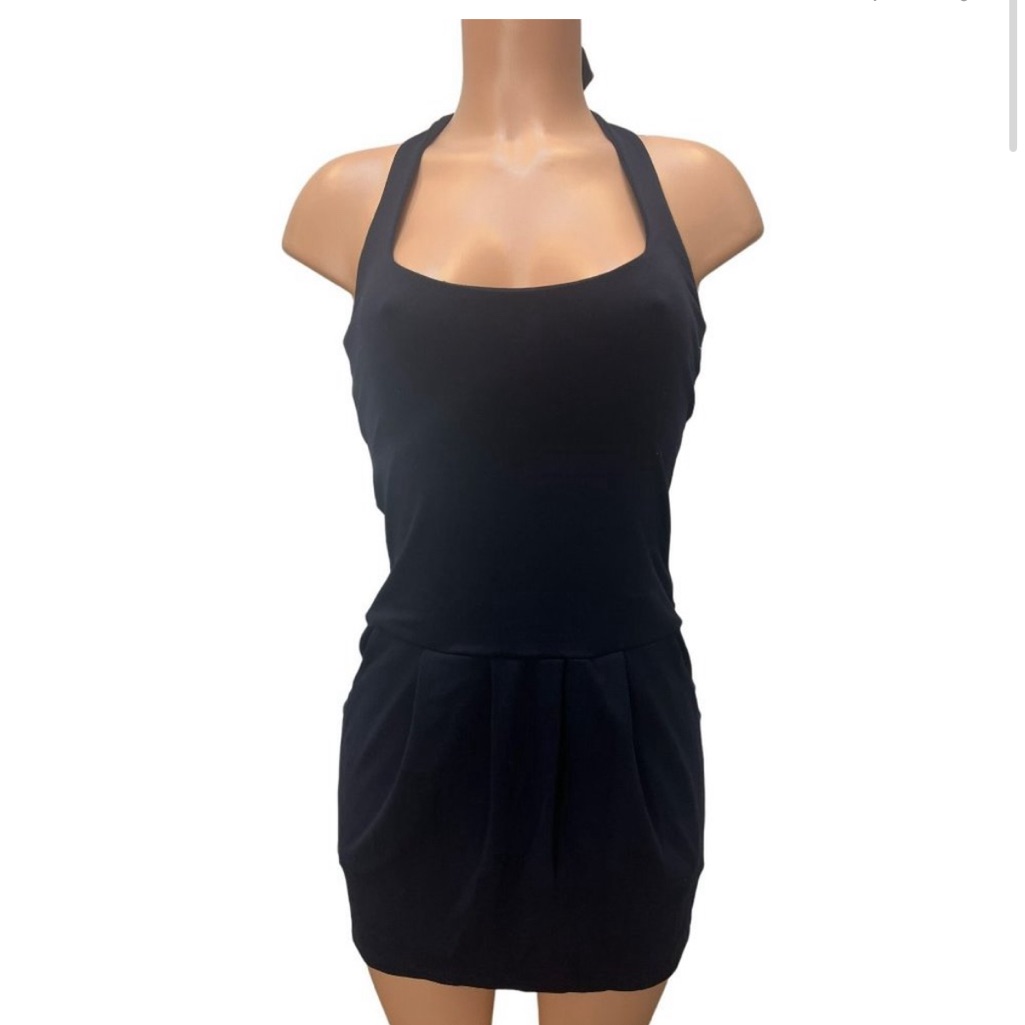 Susana Monaco Halter Dress Blue Medium Nwot